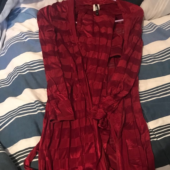 Two Piece Duster Legging Stripped Mesh Set - Picture 6 of 6